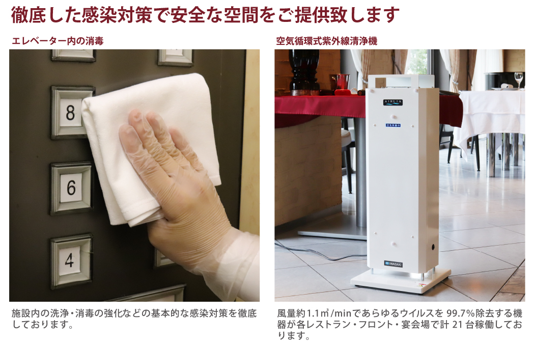 プレミアホテル-TSUBAKI-札幌の感染防止への取り組み